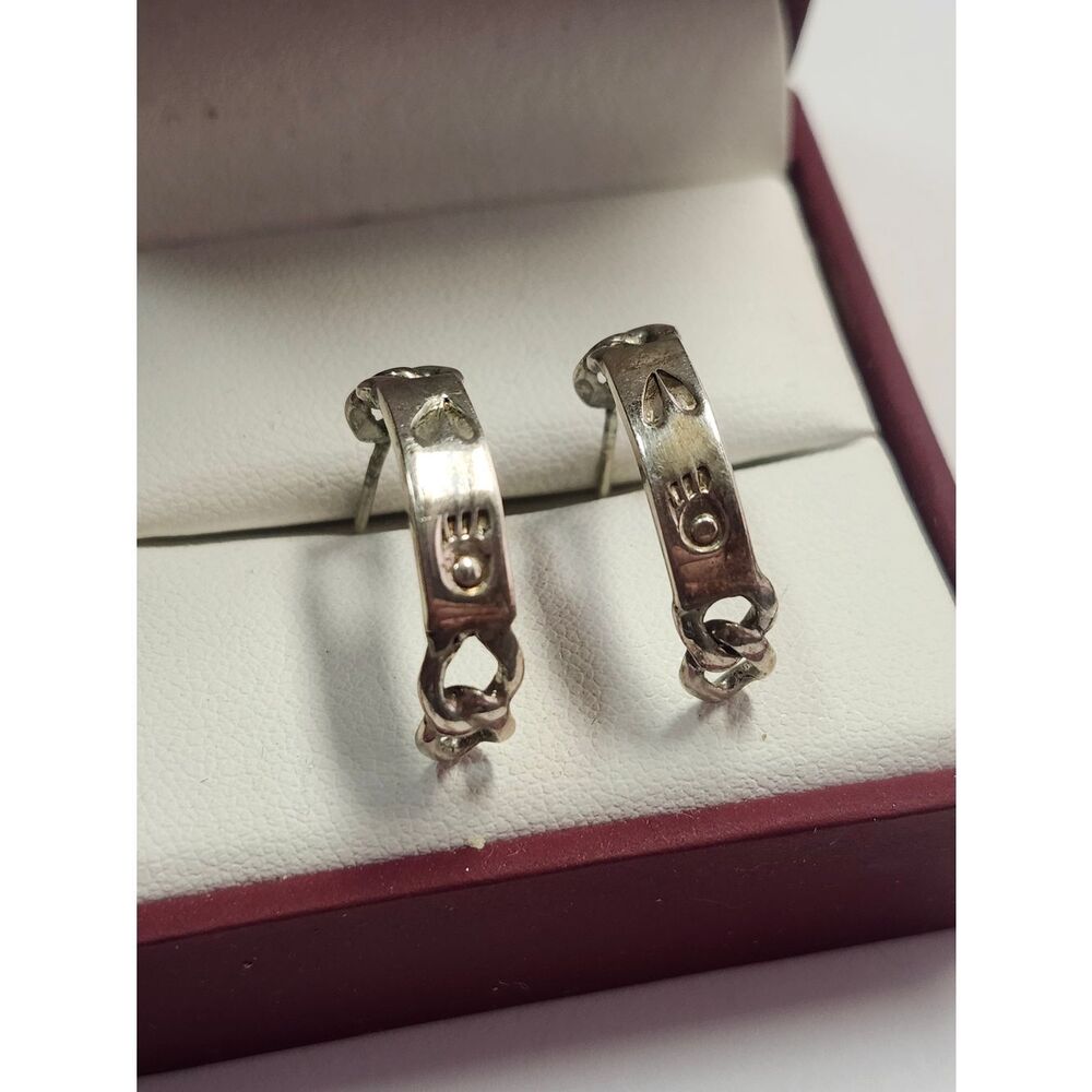 Sterling Silver Half Hoop Earrings